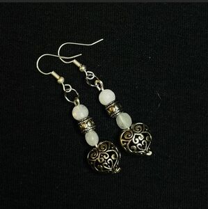 New Handmade Heart Beaded Earrings